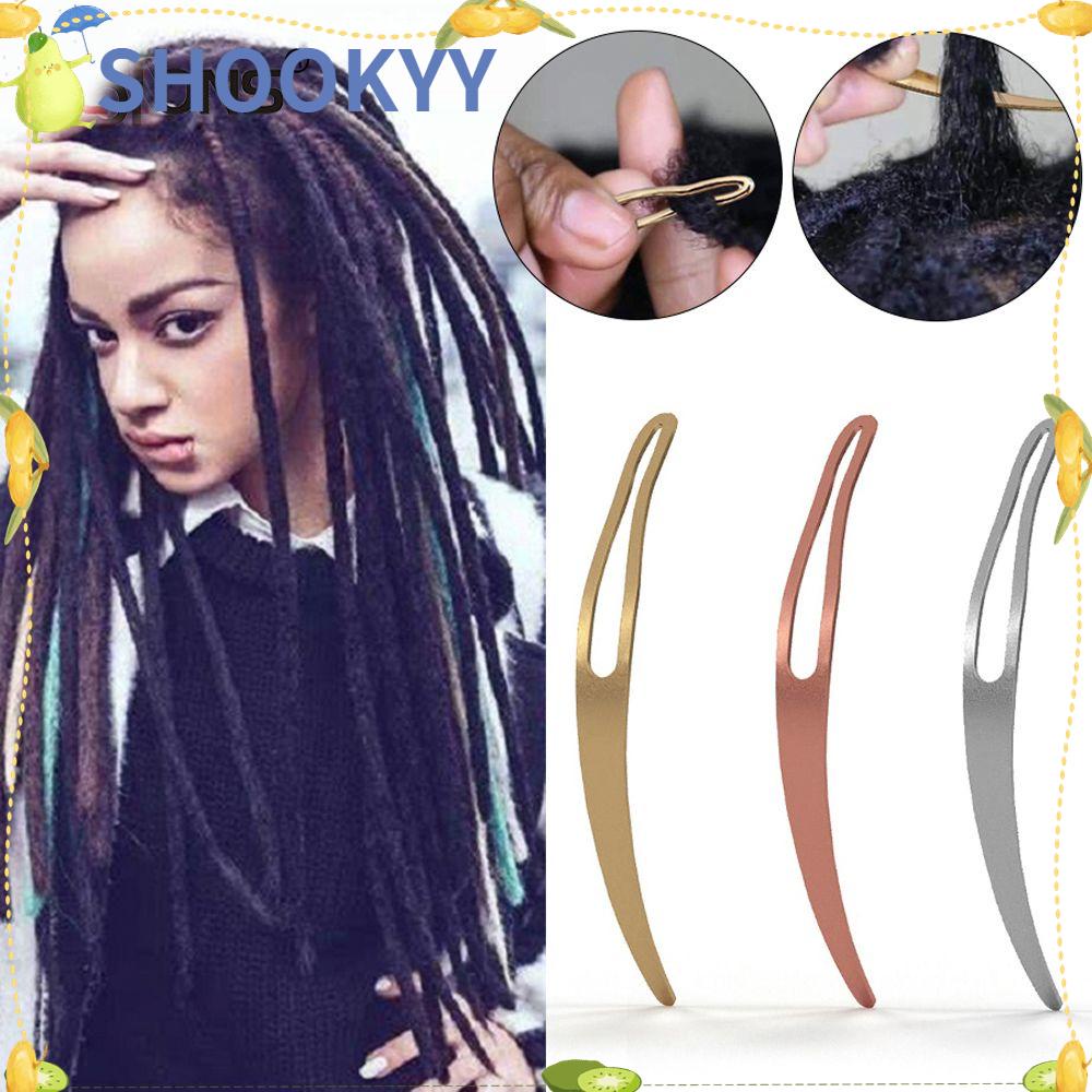 Chookyy Hair Crochet Alloy Aksesoris Rambut Tenun Rambut Gimbal lnterlock Jarum Alat