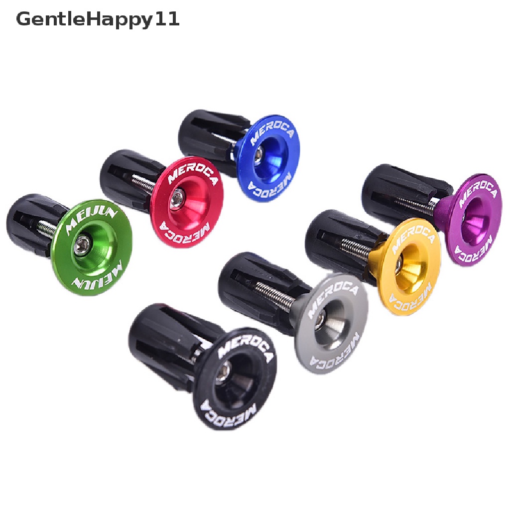 Gentlehappy 2Pcs Bike Bar End Plug Aluminium Sepeda Jalan Grip Anti-slip Firm Stang Caps  Id