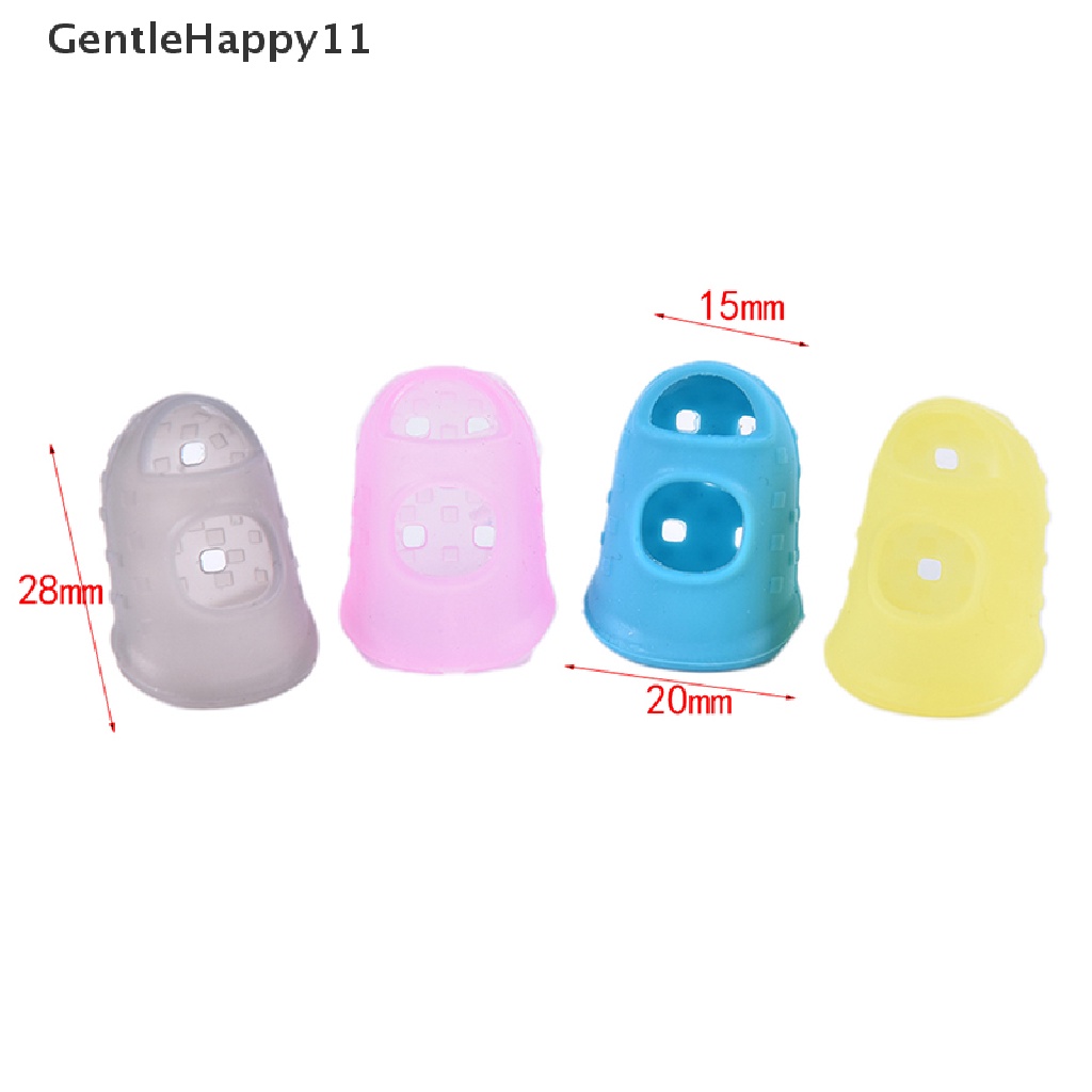 Gentlehappy 10PCS Finger Sleeve Silicone Glove AntiSlip Pelindung Jari Aksesoris Gitar id