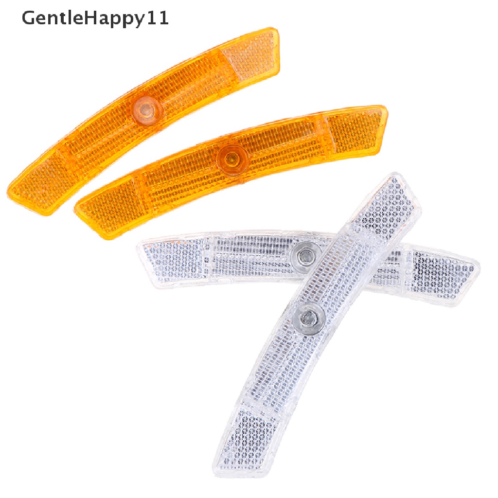 Gentlehappy 2pcs Sepeda Spoke Reflektor Safety Warning Light Wheel Rim Reflektif Light id