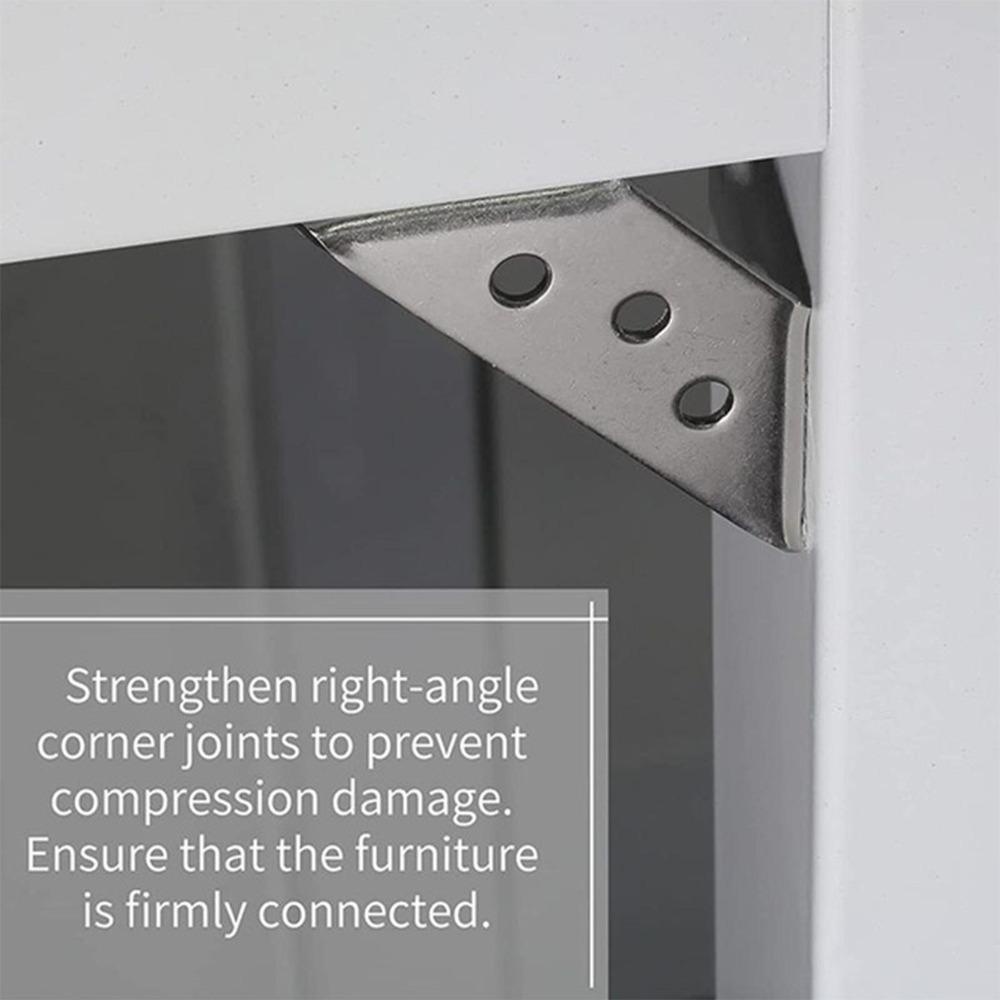 Nickolas1 Furniture Corner Connector Konektor Sudut Stainless Steel Kecil Penyangga Sudut Stand Sudut Siku Bracket Corner Code Pengikat