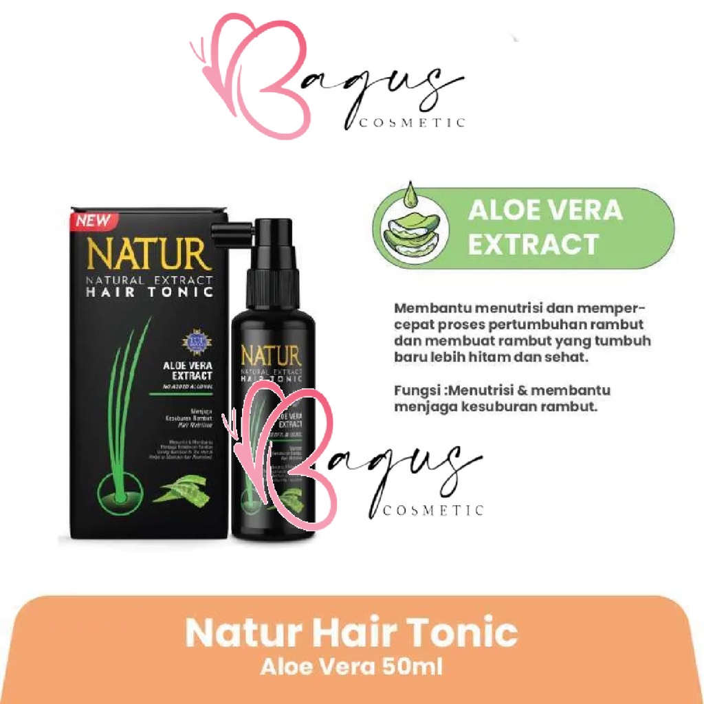 NATUR HAIR TONIC 90 &amp; 50ML | Aloe / Ginseng