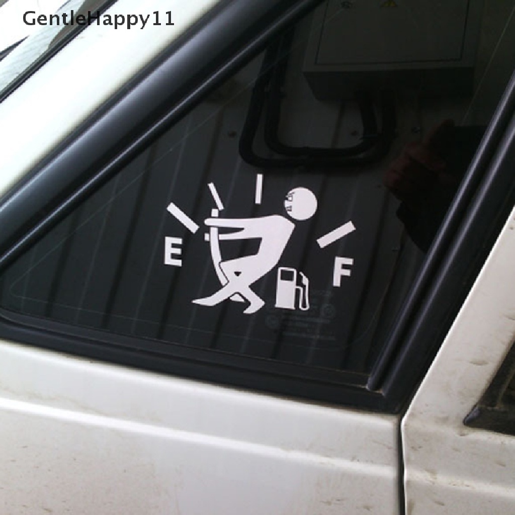 Gentlehappy Stiker Mobil 3d13 * 9.5cm Konsumsi Gas Tinggi Decal Fuel Gage Kosong Sticker id