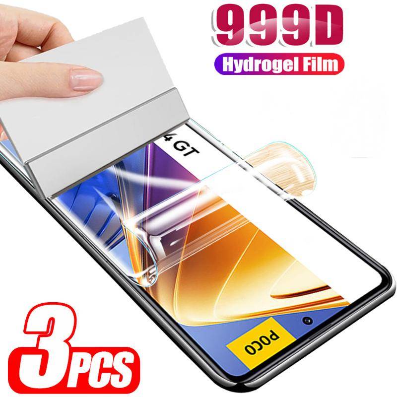 3pcs Untuk Xiaomi POCO M4 M3 M2 X5 X4 X3 F2 Pro F4 F3 X3 X4 GT NFC Pelindung Layar Hydrogel film Protector Phone Soft film Untuk POCO C55 C50 C40 C31 C3 F1 M5 M5S