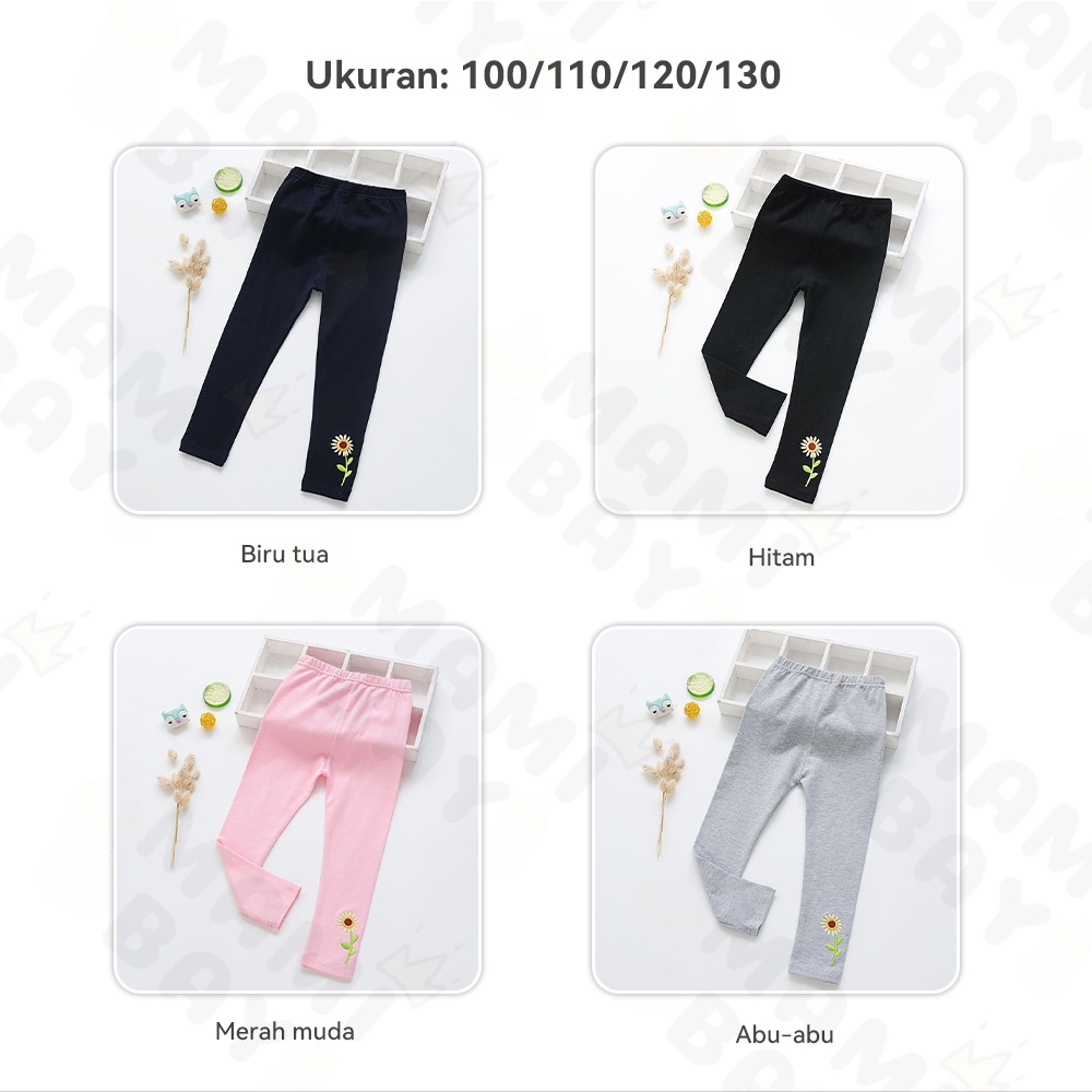 OKEYI Legging Anak Import Celana Anak Perempuan Lembut untuk 100-130cm