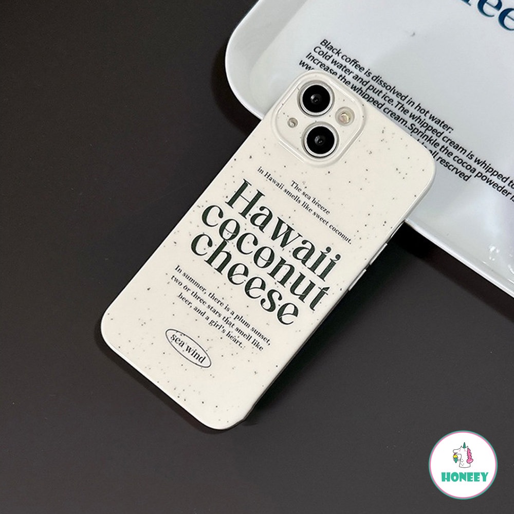 IPHONE Retro Coconut Cheese Sea Wind Art Phone Case Untuk Iphone14 13 12 11 Pro Max14 Plus Case Lucu Manis Kartun Soft Cover