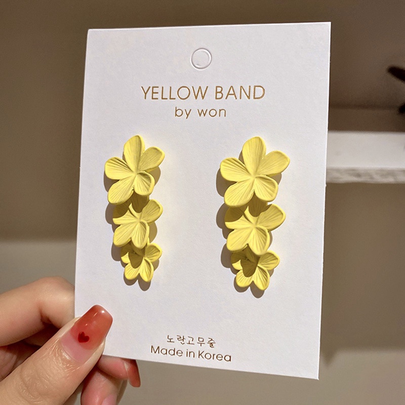 Korea Ins Baru Anting Kelopak Bunga Aksesoris Gadis