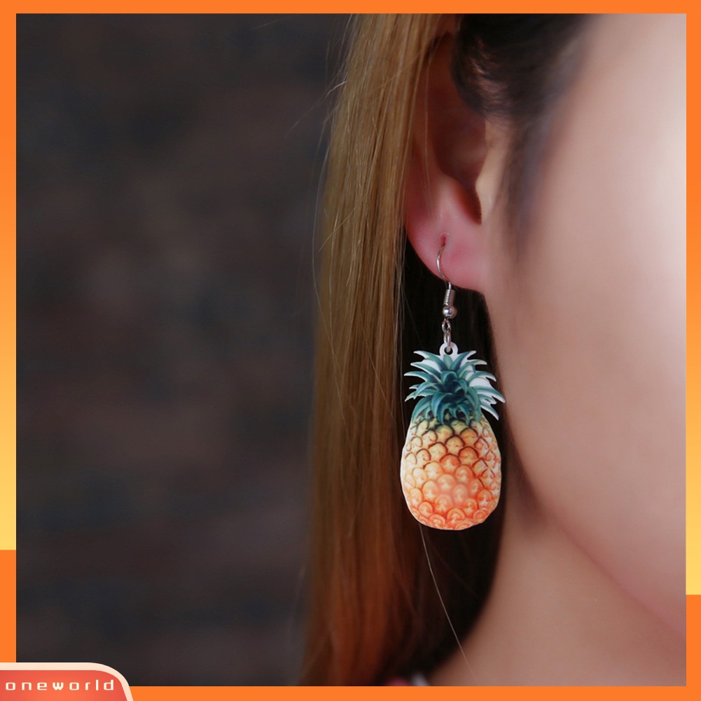 [ONE] Buah Manis Semangka Strawberry Menjuntai Wanita Ear Hook Anting Perhiasan Pesta