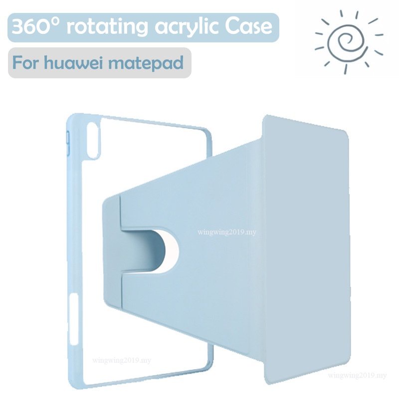 Huawei MatepadT10 /T10S Case Rotasi 360derajat Stand Cover Untuk MatePad 10.4 MatePad Pro 10.8 Honor8 10.4 Case Dengan Slot Pulpen