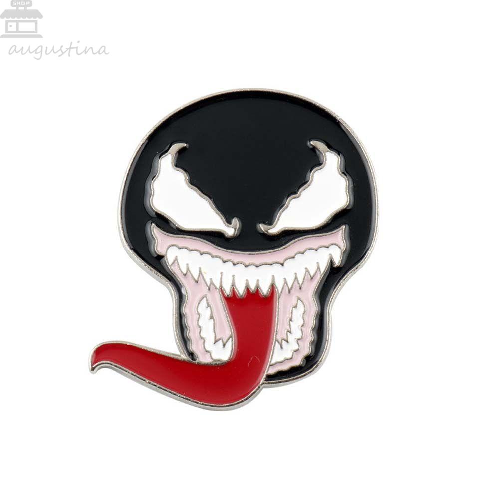 Agustinina Venom Bros Kreatif Kartun Perhiasan Aksesoris Hadiah Untuk Wanita Marvel Lencana Pin Enamel Pin