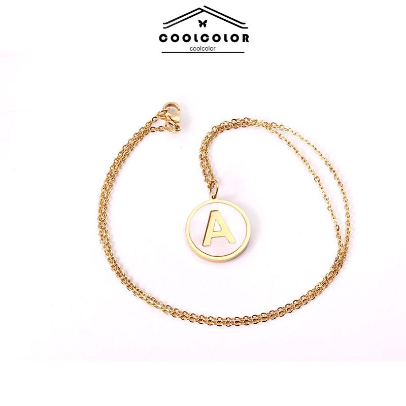 COD❤️Kalung Huruf Temperamen Sederhana Serbaguna 26 Huruf  Rantai Klavikula Paduan Kalung Huruf- cl