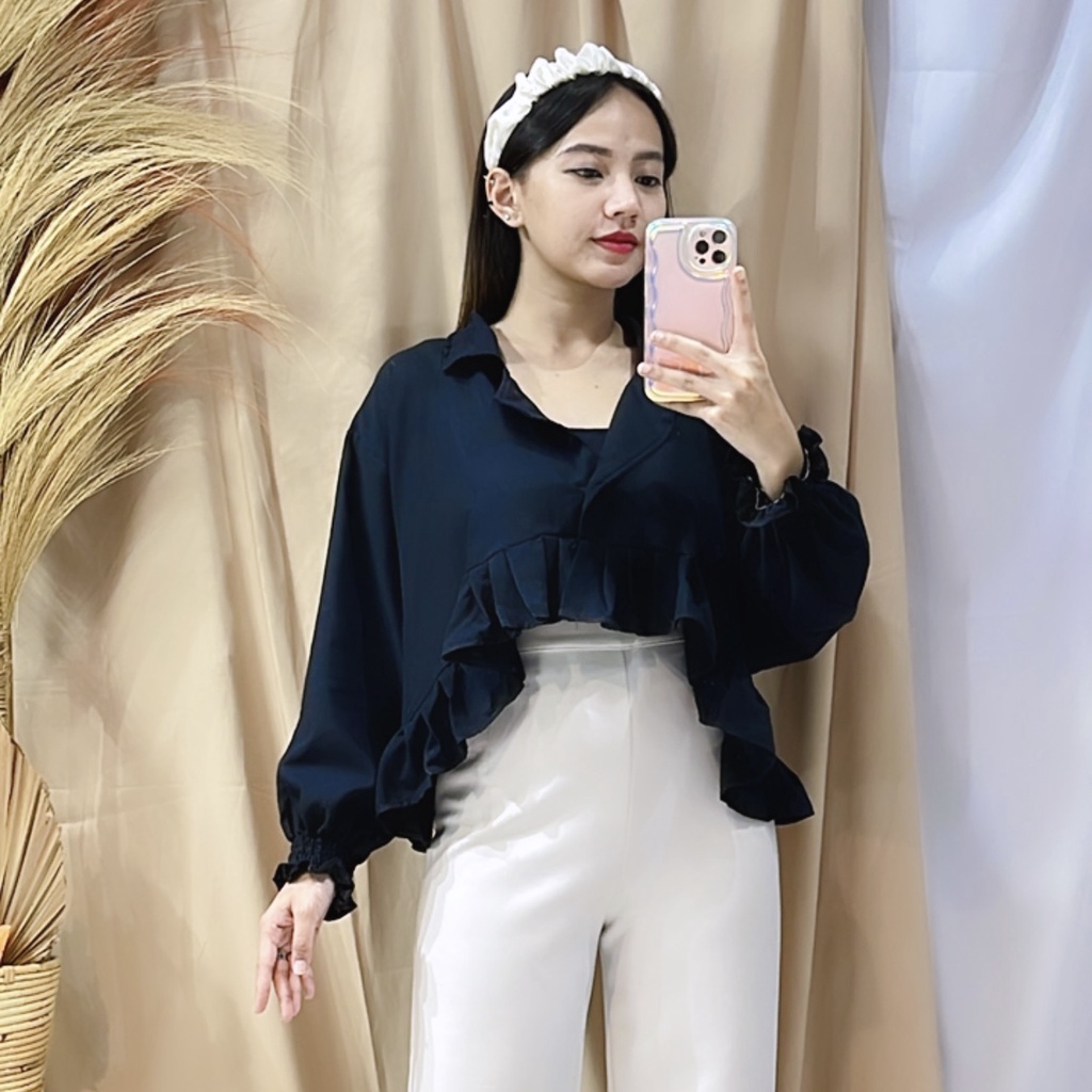 BEFAST - ZRX OOTD WANITA BLAZER AMOR / ADLEY BLAZER / Pakaian Wanita Casual / Blazer Kerja Wanita Remaja / Outfit Wanita Hijab Style / Blazer Crop Polos Formal / Fashion Wanita Kekinian Trendy / Terlaris