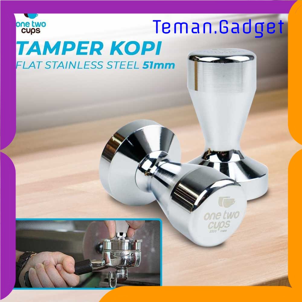 TG - DPR One Two Cups Tamper Kopi Espresso Flat Stainless Steel 51mm - SS51