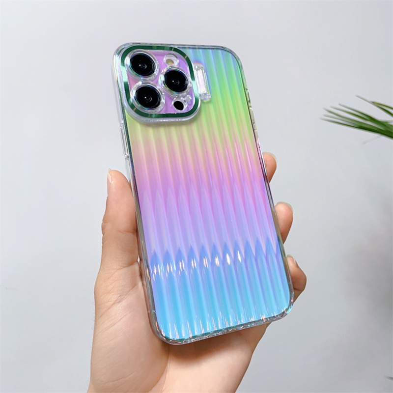 IPHONE 90° Cover Holder Lensa Lipat Untuk Iphone14 13 12 Pro Max 14Plus Case Proteksi Gradasi Laser Lengkap