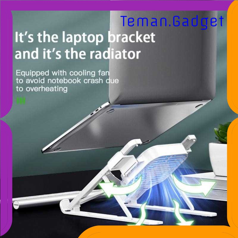 TG - KMP Centechia Portable Laptop Stand Foldable with Cooling Fan - CT1310