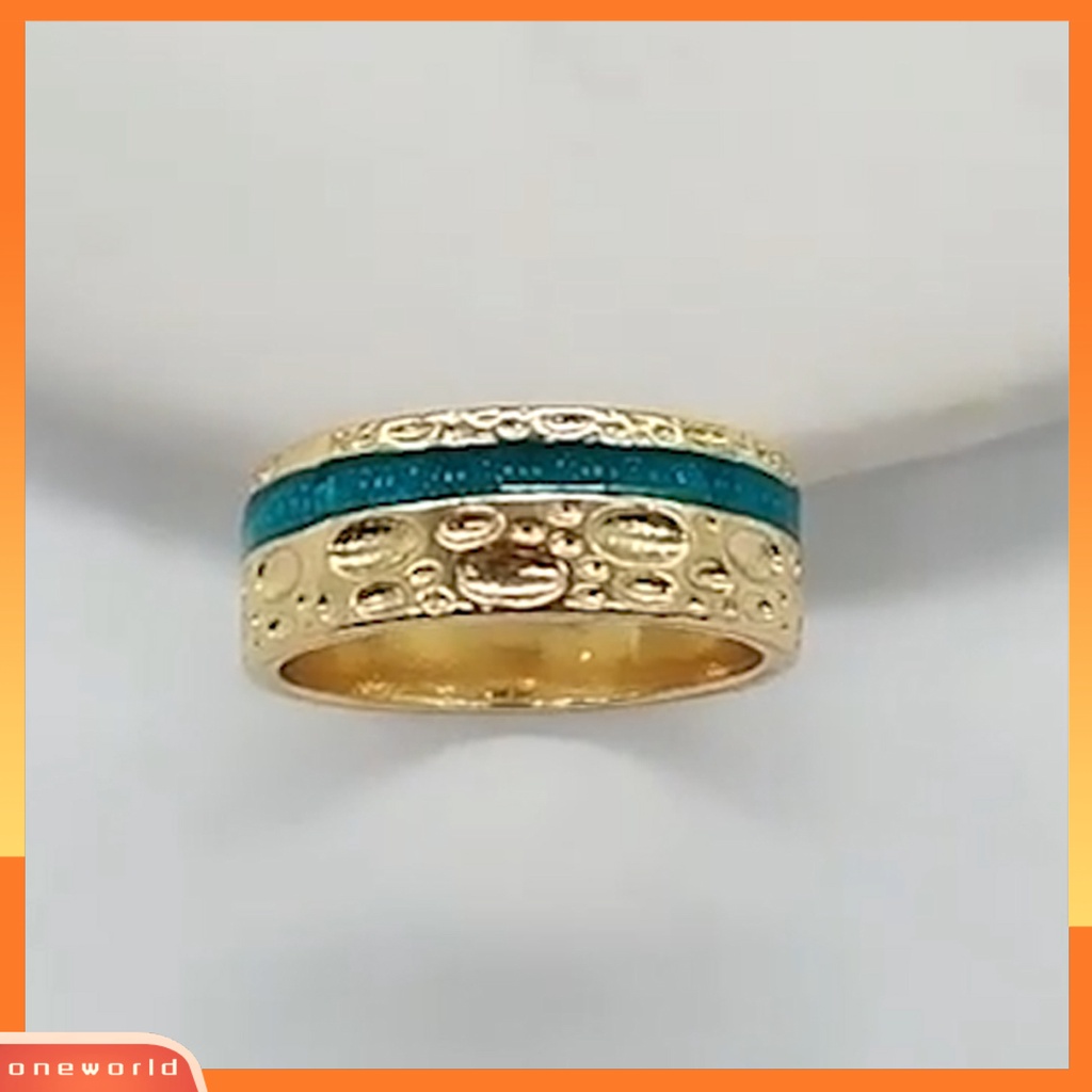 [EONE] Permukaan Halus Pengerjaan Halus Paduan Jari Cincin Indah Terang Kilau Wanita Pria Cincin Fashion Perhiasan