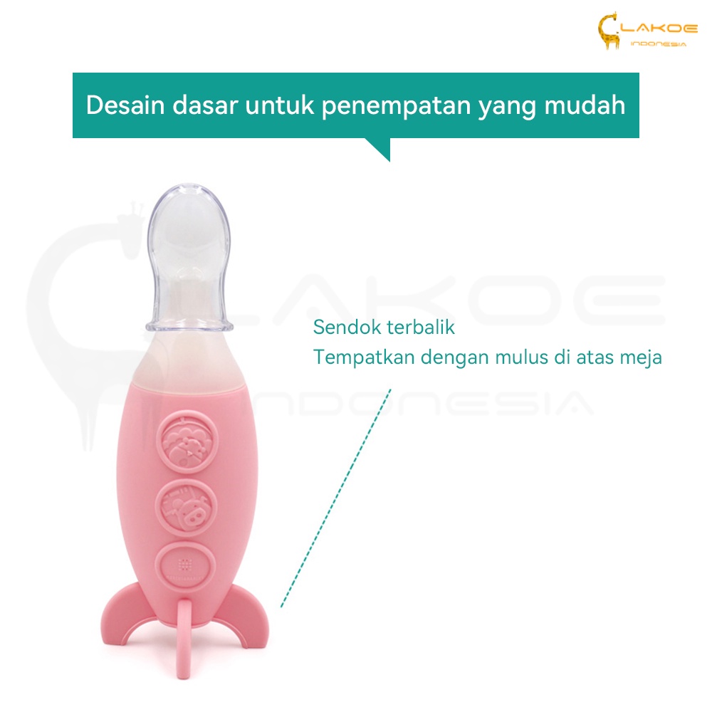 Lakoe Sendok Botol Mpasi Silikon/Botol sendok mpasi/Baby Feeding Spoon Dispenser/Botol Dot Silicone sendok makan bayi