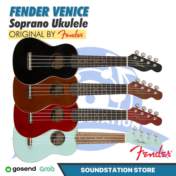 FENDER VENICE Soprano Ukulele Walnut FB