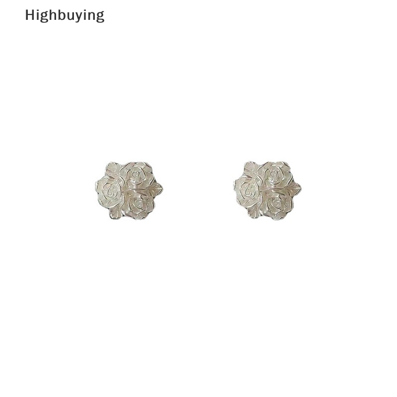 Hbid 1pasang Anting Tusuk Bunga Sterling Silver925 Untuk Wanita Pengantin Wanita fashion Perhiasan Anti Alergi Glory