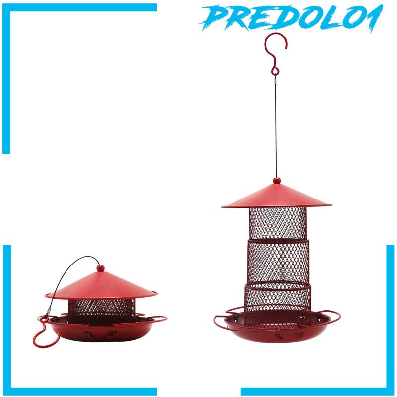 [Predolo1] Pengumpan Burung Gantung Bahan Metal Retractable Outdoor Feeder Untuk Halaman Taman Halaman Belakang