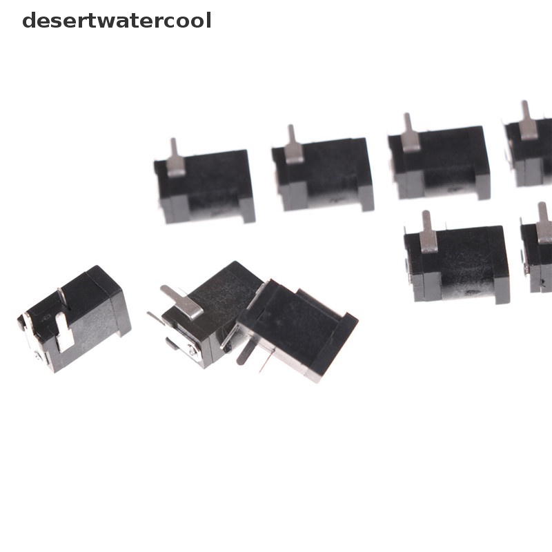 Deid 10pcs Hitam 3pin 3.5mm x 1.3mm DC Power Jack Socket PCB Mount Martijn