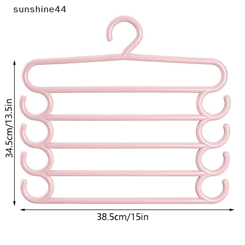 Sunshine Gantungan Baju Celana Hanger Holder Lemari 5susun Celana Handuk Syal Rak ID