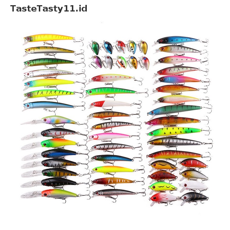 Tastetasty Model Campur Umpan Pancing Set Ikan Kecil Umpan Engkol Tackle Treble Hooks Kit.