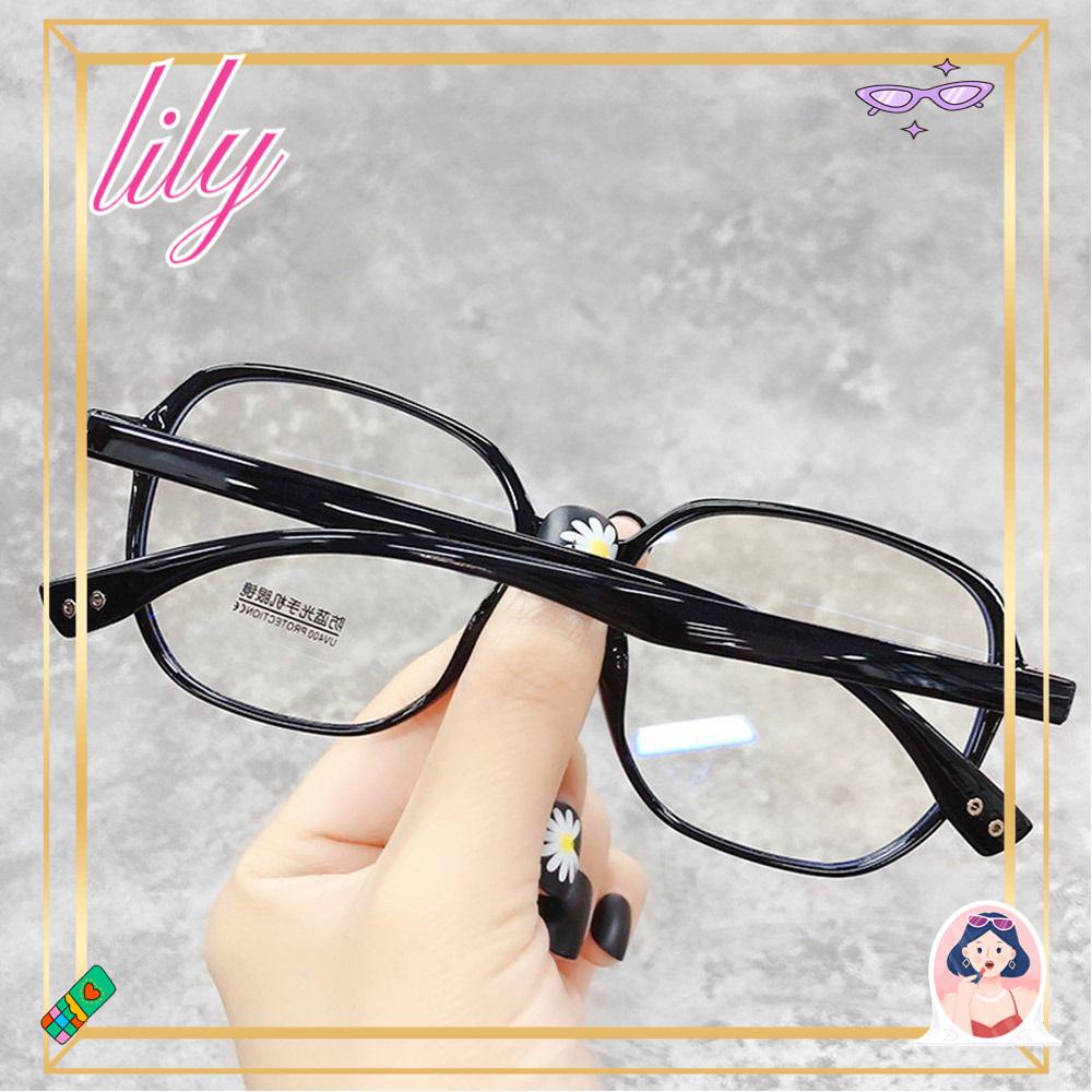 Lily Kacamata Anti-Cahaya Biru Pria Wanita Portabel Pelindung Mata Ultra Ringan Frame