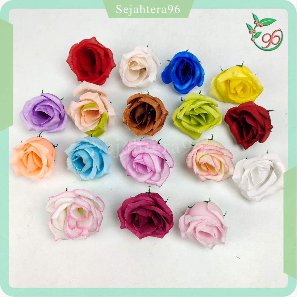 [1 PCS] Kuntum Rose Mawar Tropis - Kelopak Bunga Mawar Kuncup Artificial Satuan PCS  Dekorasi/grosir/import/bunga kain Artificial Import Berkualitas