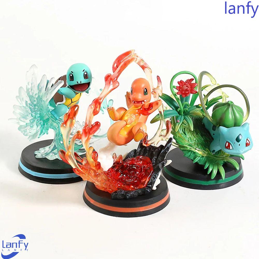 Lanfy Pokemon Figure Hadiah Ulang Tahun Untuk Anak Mewtwo PVC Figure Model Mainan Bulbasaur