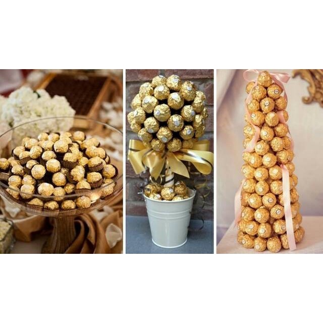 

Golden Ball Cokelat Bola Emas mirip Ferrero Rocher cocok untuk Parcel