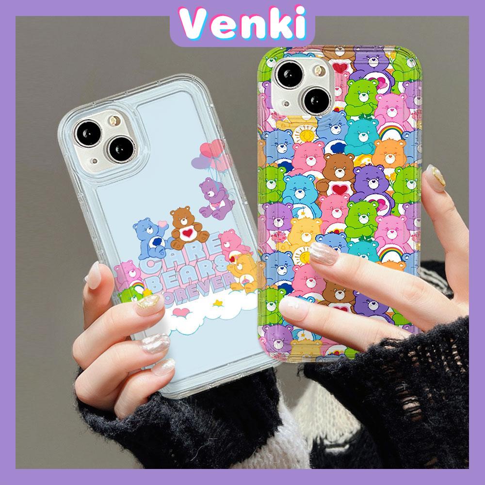 VENKI -For iPhone 11 iPhone Case Clear Case TPU Soft Case Airbag Shockproof Cute Cute Cartoon Bear Compatible with iPhone 14 13 Pro Max iPhone 12 Pro Max 11 7Plus 6Plus XR xs max