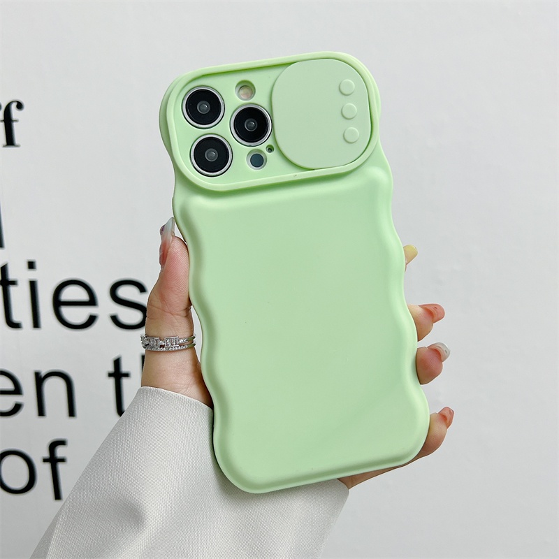 IPHONE Penutup Silikon Jendela Sliding Untuk Iphone14 13 12 11 Pro X XS Max XR 7 8 14 Plus Perlindungan Lensa Soft Case