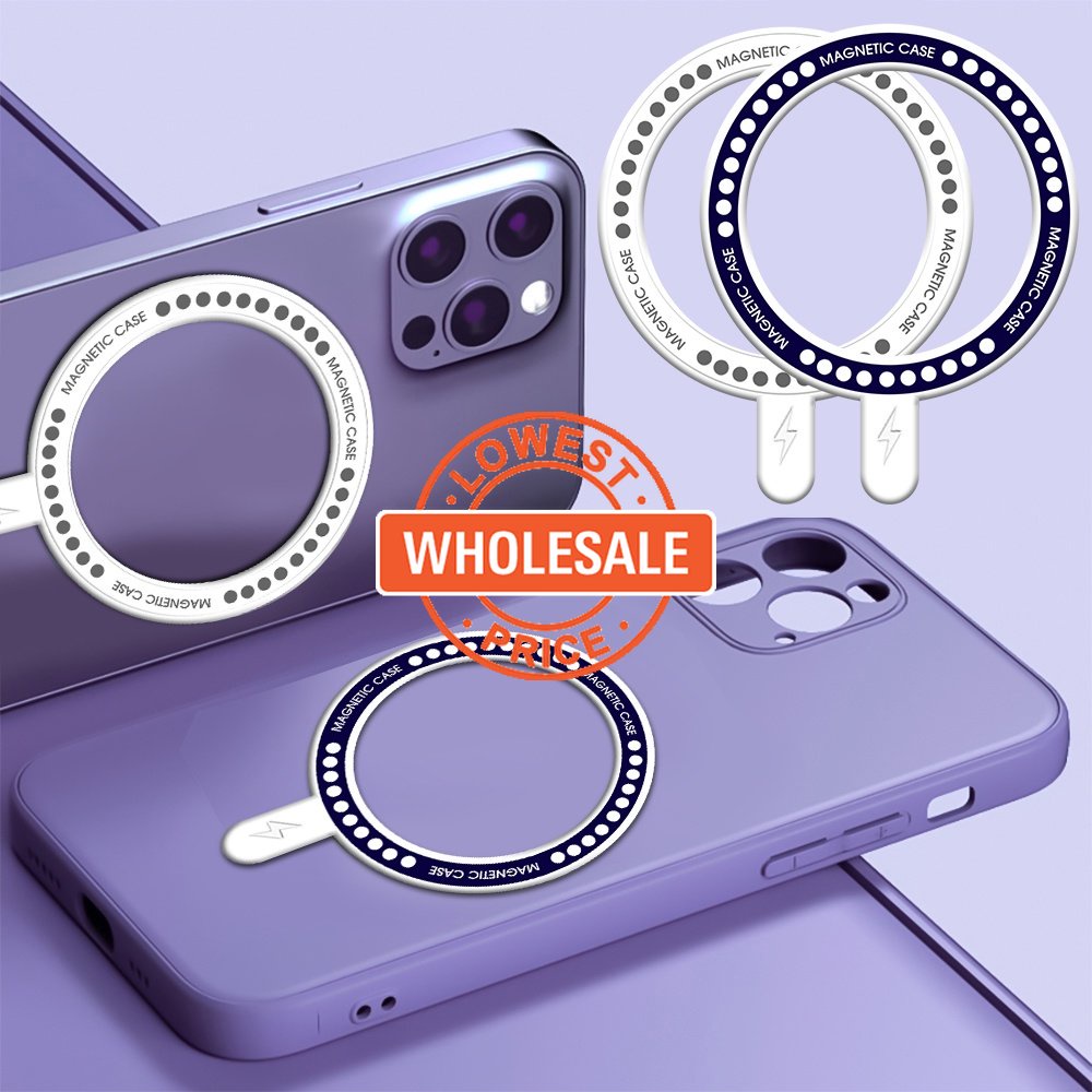 [Harga Grosir] [Unggulan] Stainless Steel Suction Ring Self-adhesive Wireless Charging Round Rings Car Holder Ultra-Tipis Back Patch Bentuk Q Metal Sheet Sticker
