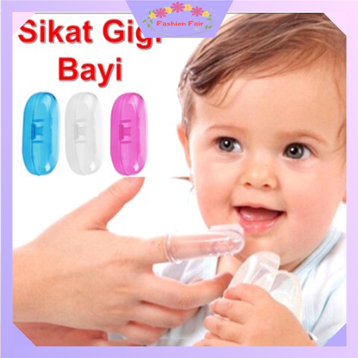 FASHION FAIR - D6155 Sikat Gigi Jari / Finger Tooth Brush / Pembersih mulut Silikon / Baby Teeth Cleaner / Sikat Gigi Bayi 5607