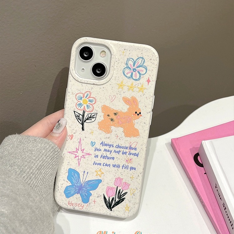 Cocok Untuk Iphone14 Pro Max iPhone Phone Case Ramah Lingkungan Degradable Phone Case Kamera Perlindungan Tahan Guncangan Kompatibel Dengan iPhone 13 13pro 13prm iPhone 11 7Plus 8Plus Xr XS 12 Pro Max Casing Ponsel