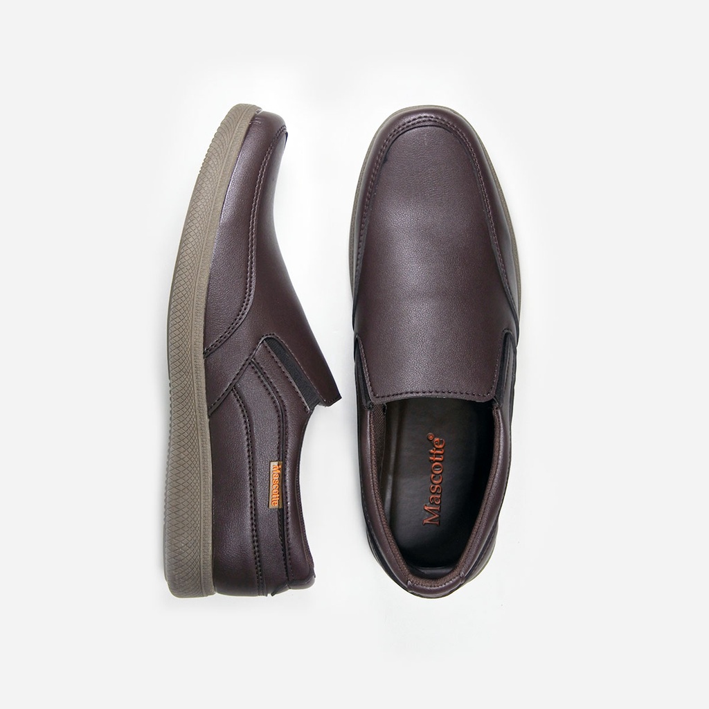 Mascotte SWALEY Sepatu Slip On Pria 923.015 [ Hitam &amp; Coklat ]RAMAYANA JAKTIM