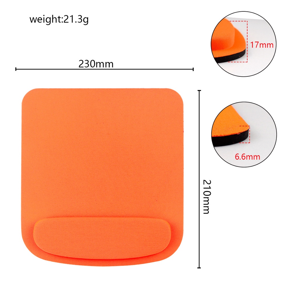 Mouse Pad EVA Support Wristband Gaming Mousepad Warna Solid Alas Tikus Mouse Pad Nyaman Dengan Sandaran Tangan