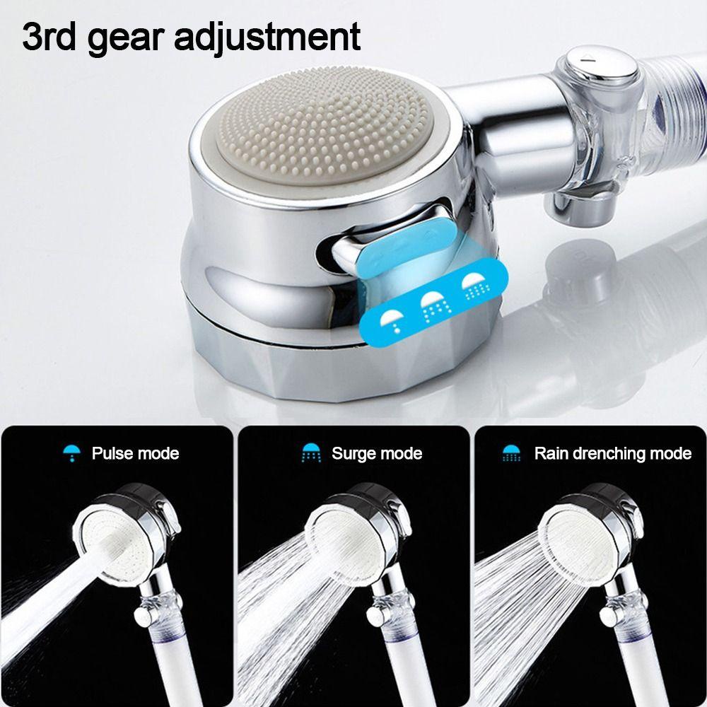 Populer Kepala Shower Portable Genggam Kamar Mandi Exfoliating Massager Hemat Air Adjustable Showerheads