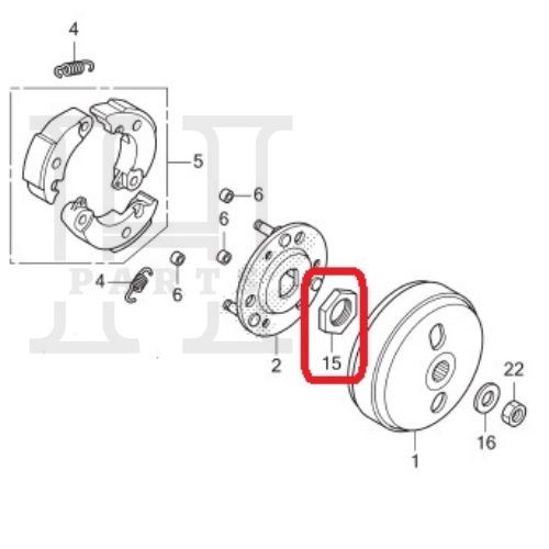 MUR BAUT PULLY KAMPAS GANDA KOPLING SPECIAL 30 MM MATIK BeAT eSP (K25) BeAT eSP (K81) SCOOPY eSP (K16) SCOOPY eSP (K93 New) VARIO 125 eSP VARIO 150 eSP &amp; VARIO 110 eSP 90202-KN7-670 ASLI ORIGINAL AHM HGP HONDA