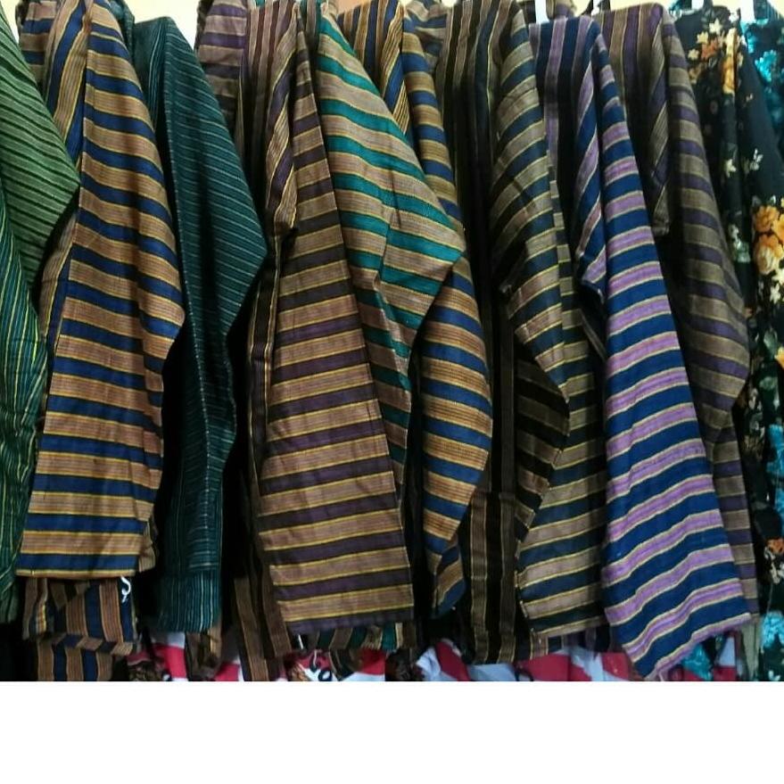 Lurik DISKON  8.8 [ Luriklarik ] Surjan Lurik Dewasa Baju Adat Jawa Solo Jogja Tenun Klaten Sorjan L