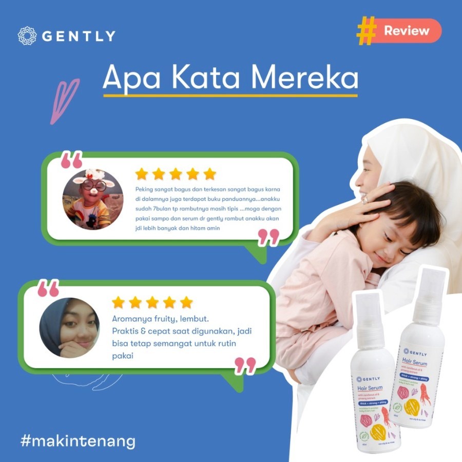 GENTLY - Hair Serum 60ml | Serum Rambut Bayi