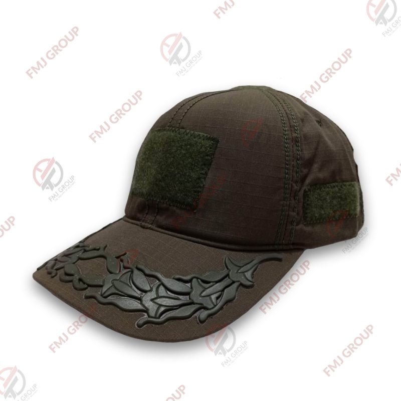 Topi Tactical Perekat Pamen TNI AD Plocking Rubber Khaki,Krem,Hitam,Hijau,Abu Tua