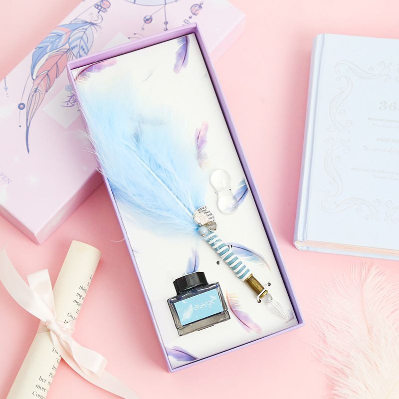 

Dreams of Feather - bolpen bulu calligraphy tinta korea - aesthetic - kaca bulu [thehanscorner] 2