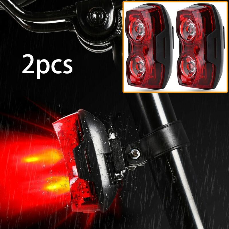 Lampu Kepala Sepeda Bike LED Lamp Parts Perlengkapan Kedip Belakang Waterproof