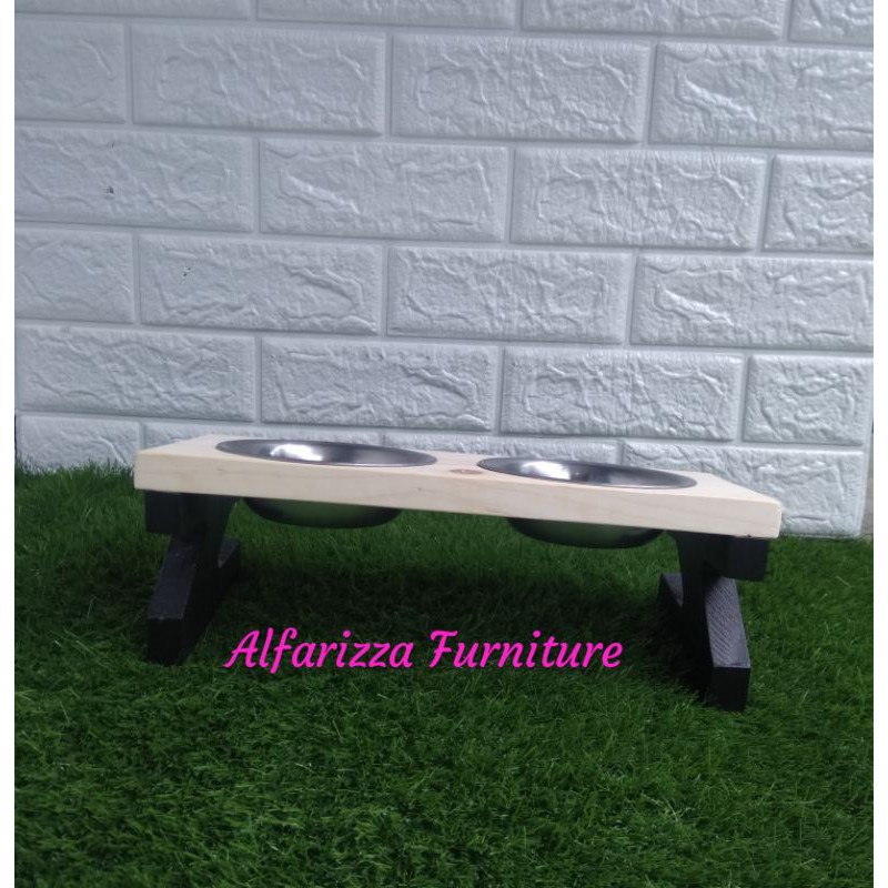 HidroAquatic - Tempat makan kucing kayu