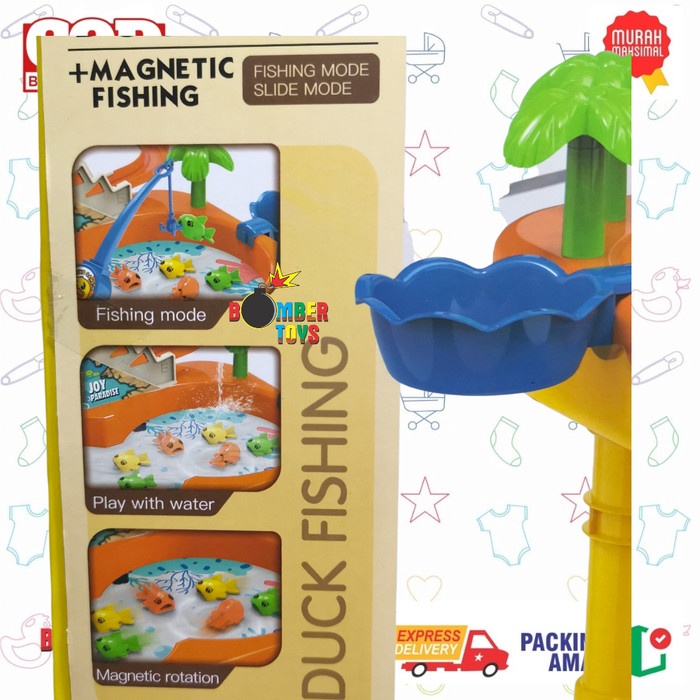 MAINAN ANAK TANGGA BEBEK Pancingan Pancing  Mewah Besar Kado Terbaik DUCK WITH FISHING PIANO MUSIC FUN SERU