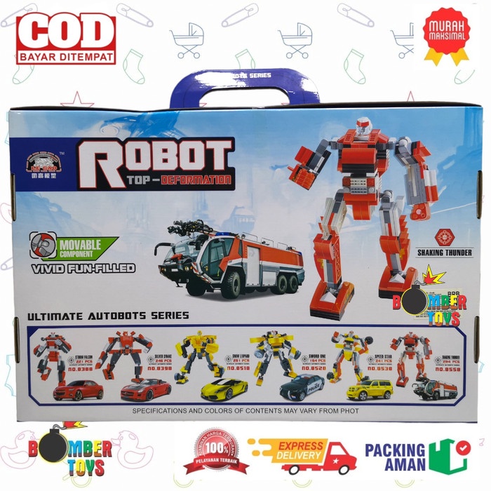 MAINAN ANAK BLOCK BRICK BULDING ROBOT CAR KREATIF