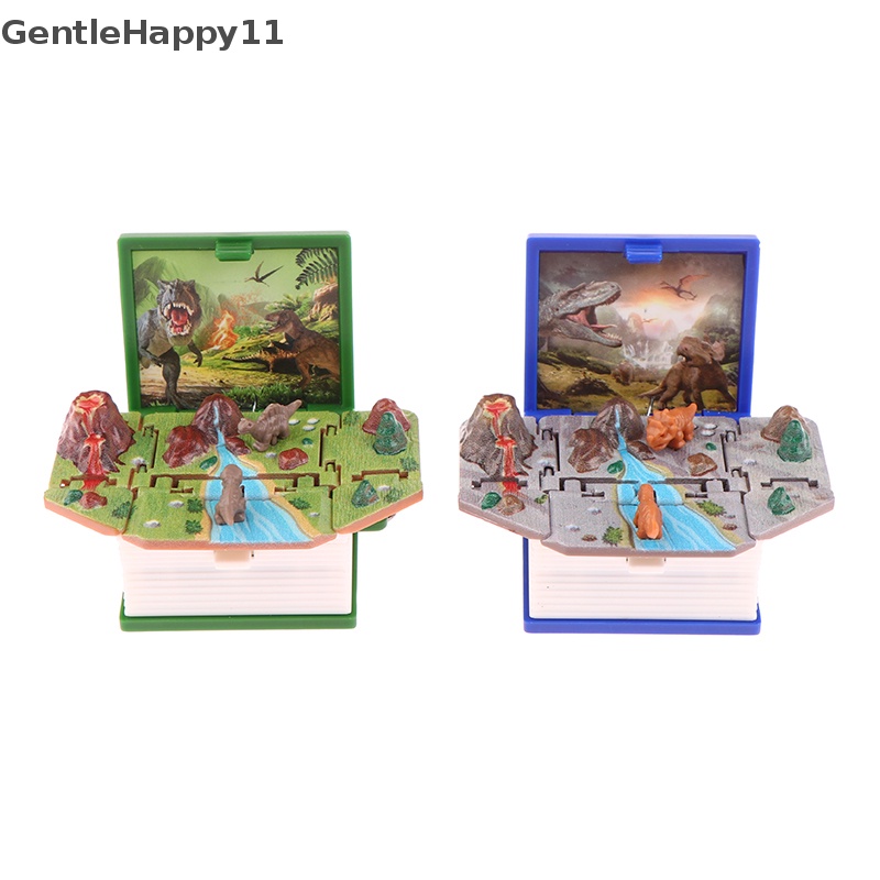 Gentlehappy Novelty Mini Dinosaurus Gantungan Kunci Mainan Game Genggam Anak Pop Out 3D Dino Dunia id