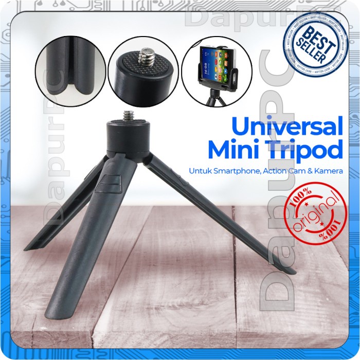 Universal Mini Tripod Stand Panjang 8 - 12 cm